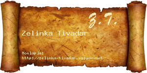 Zelinka Tivadar névjegykártya